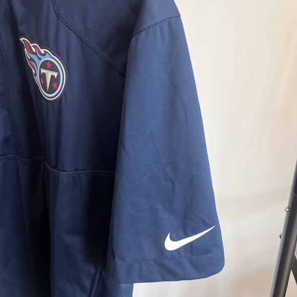 Nike NFL On Field Tennessee Titans Coaches 1/4 zip pullover short sleeve‎ Medium - Picture 3 of 6